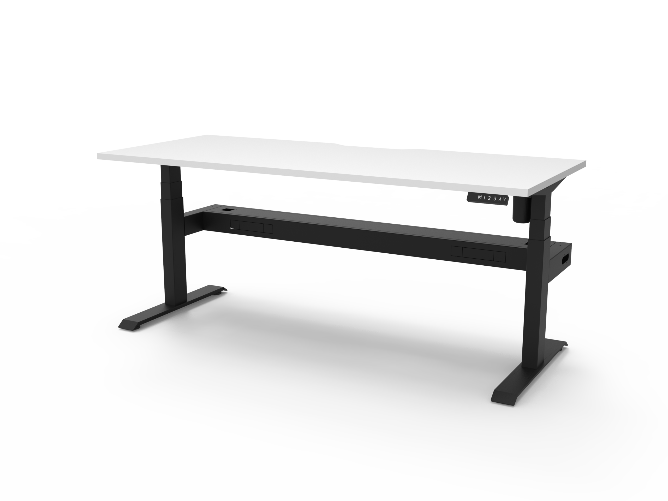 Boost Light Manual Height Adjustable Single Sided Workstation With Cable Tray - (BLI1PCT) - Image 3