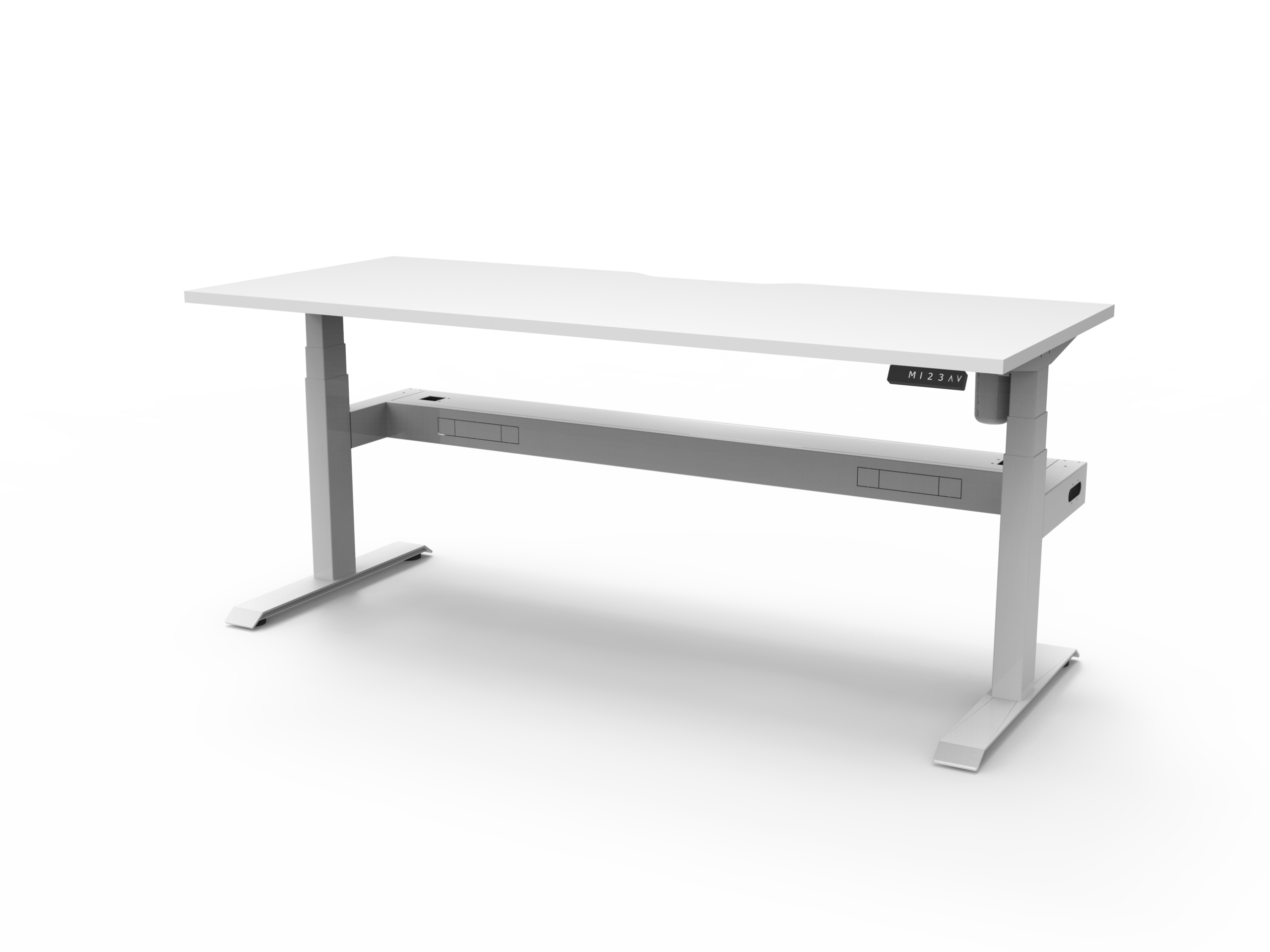 Boost Light Manual Height Adjustable Single Sided Workstation With Cable Tray - (BLI1PCT) - Image 4