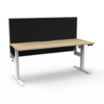 Boost Light Manual Height Adjustable Single Workstation With Screen - (BLI1PWS)