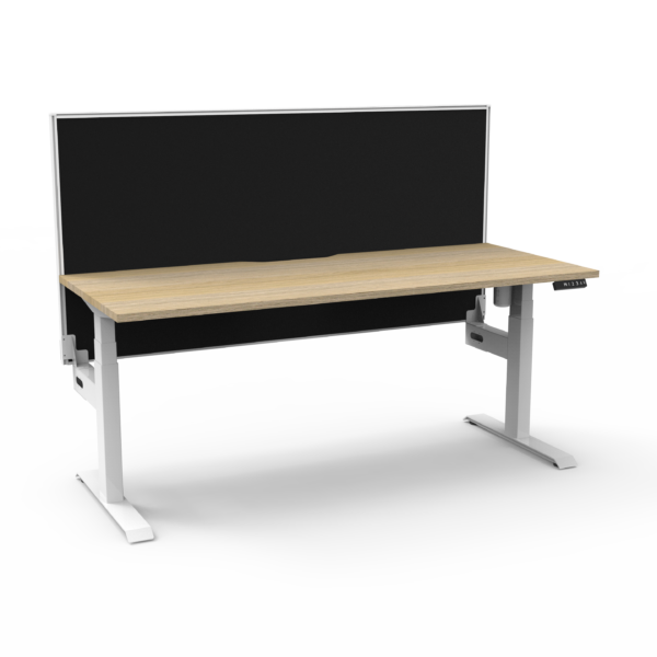Boost Light Manual Height Adjustable Single Workstation With Screen – (BLI1PWS)