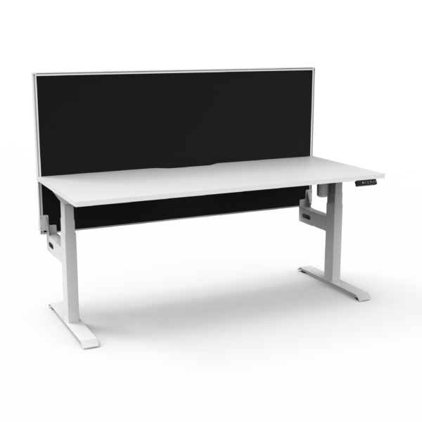 Boost Light Manual Height Adjustable Single Workstation With Screen – (BLI1PWS)