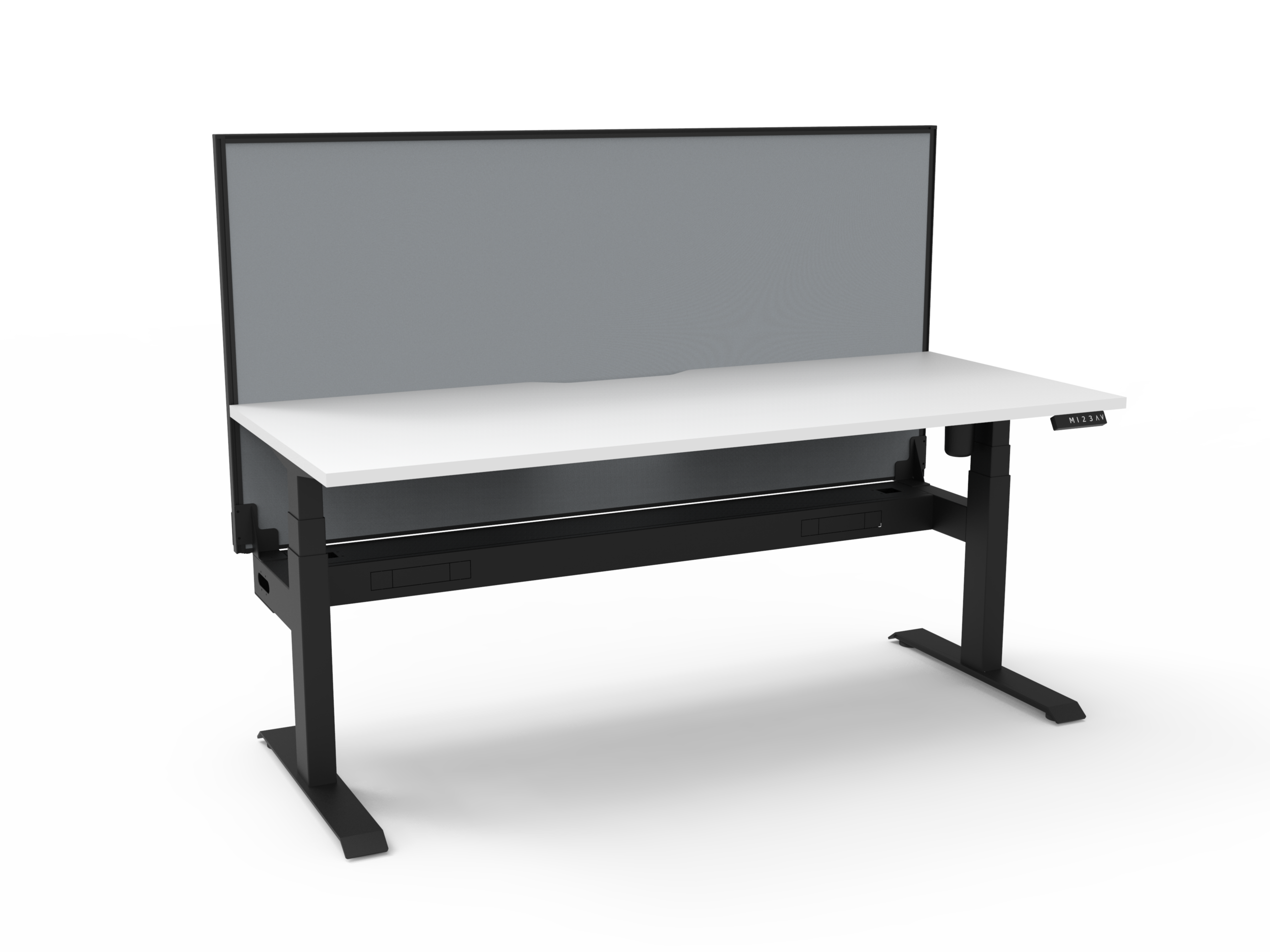 Boost Light Single Sided Workstation with Screen and Cable Tray - (BLI1PWSCT) - Image 2