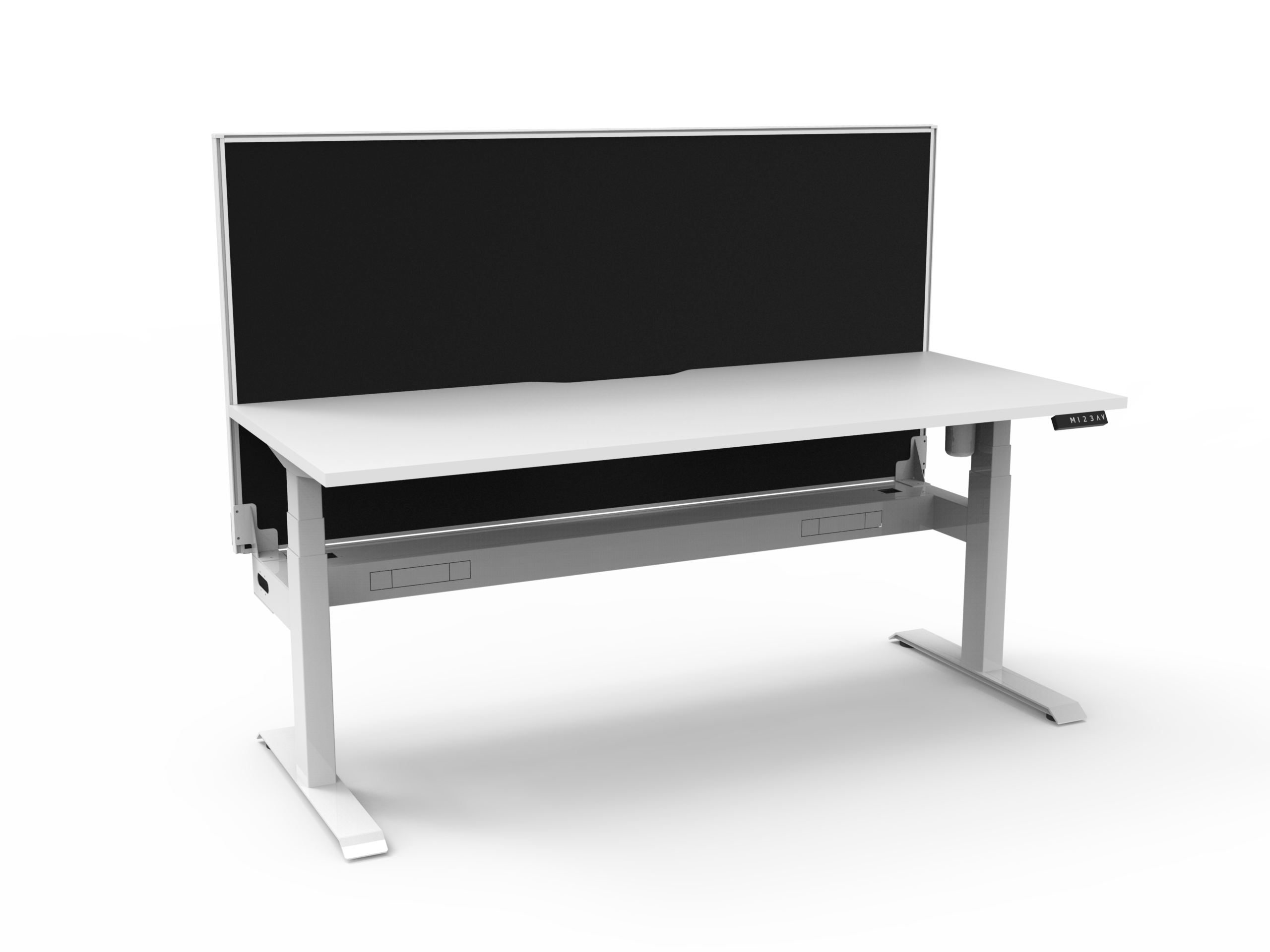 Boost Light Single Sided Workstation with Screen and Cable Tray - (BLI1PWSCT)