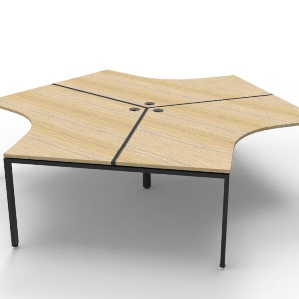 Deluxe Infinity 3 Person Profile Leg 120 Degree Workstation(D-IPL3P120D)