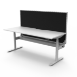 Halo+ Single Sided Workstation with Screen & Cable Tray - (H+1PWSCT)