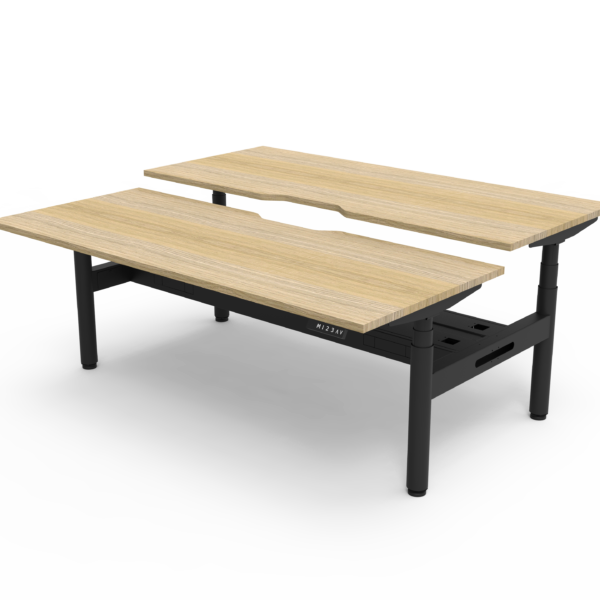 Halo+ Back to Back Workstation With Cable Tray – (H+2PCT)