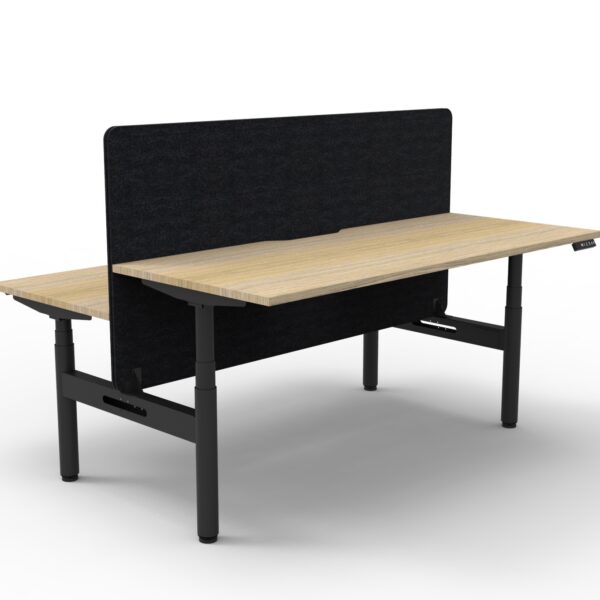 Halo+ Single Sided Workstation With Black 900mm H Eco Screen – (H+1PEP)