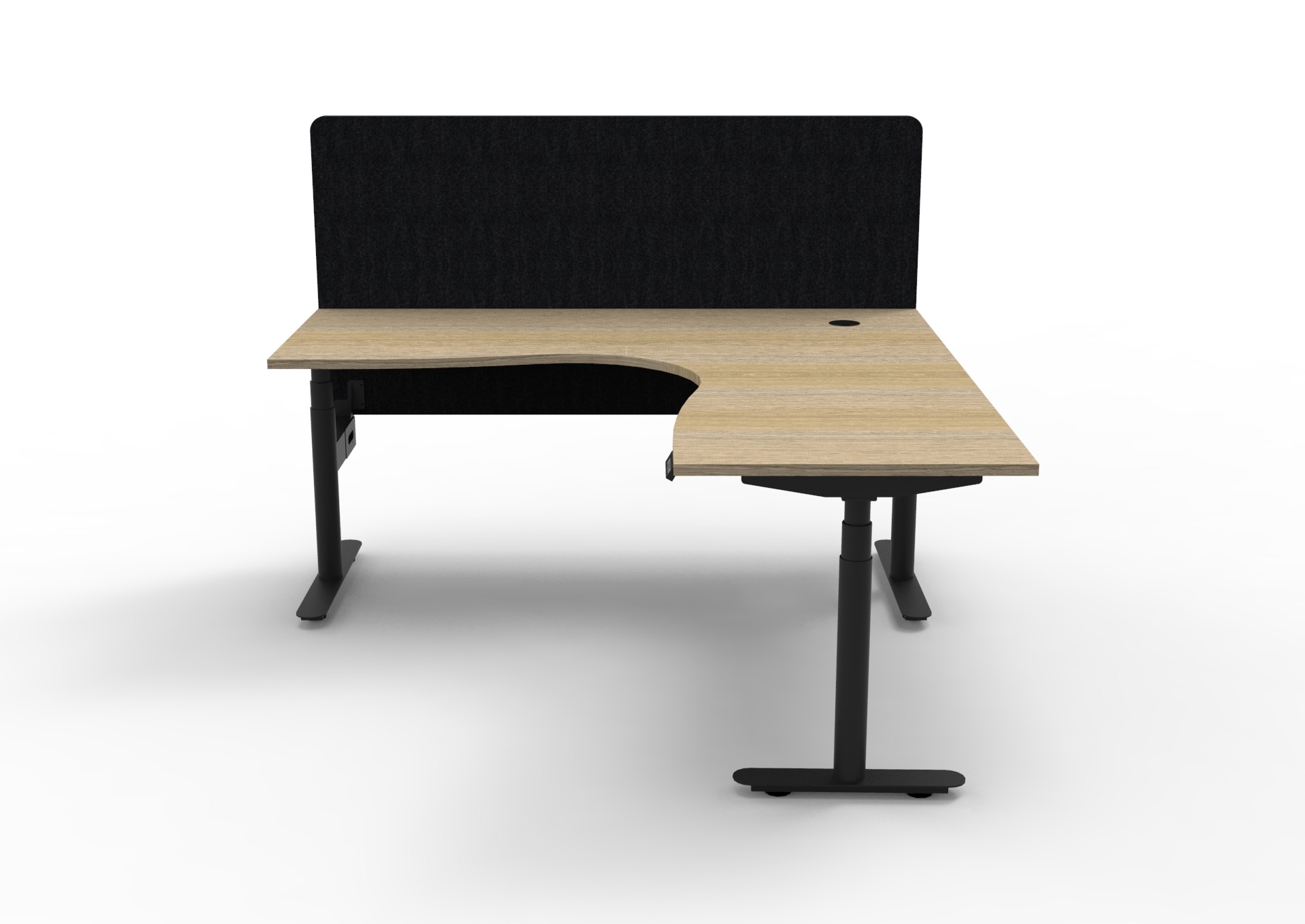 Halo+ Corner Workstation with Screen - (H+CNRWS1P) - Image 2