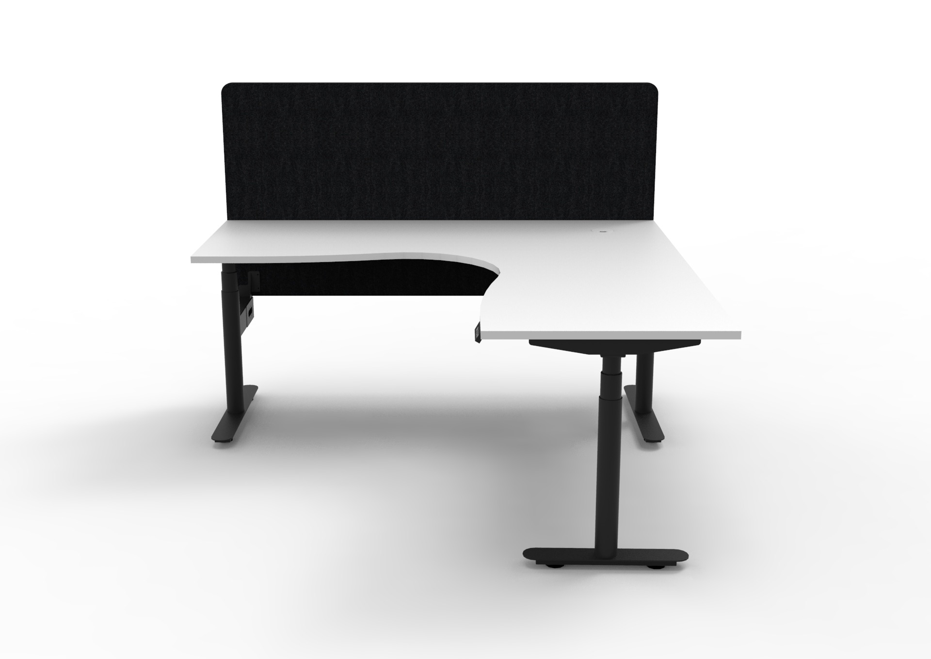 Halo+ Corner Workstation with Screen - (H+CNRWS1P) - Image 3