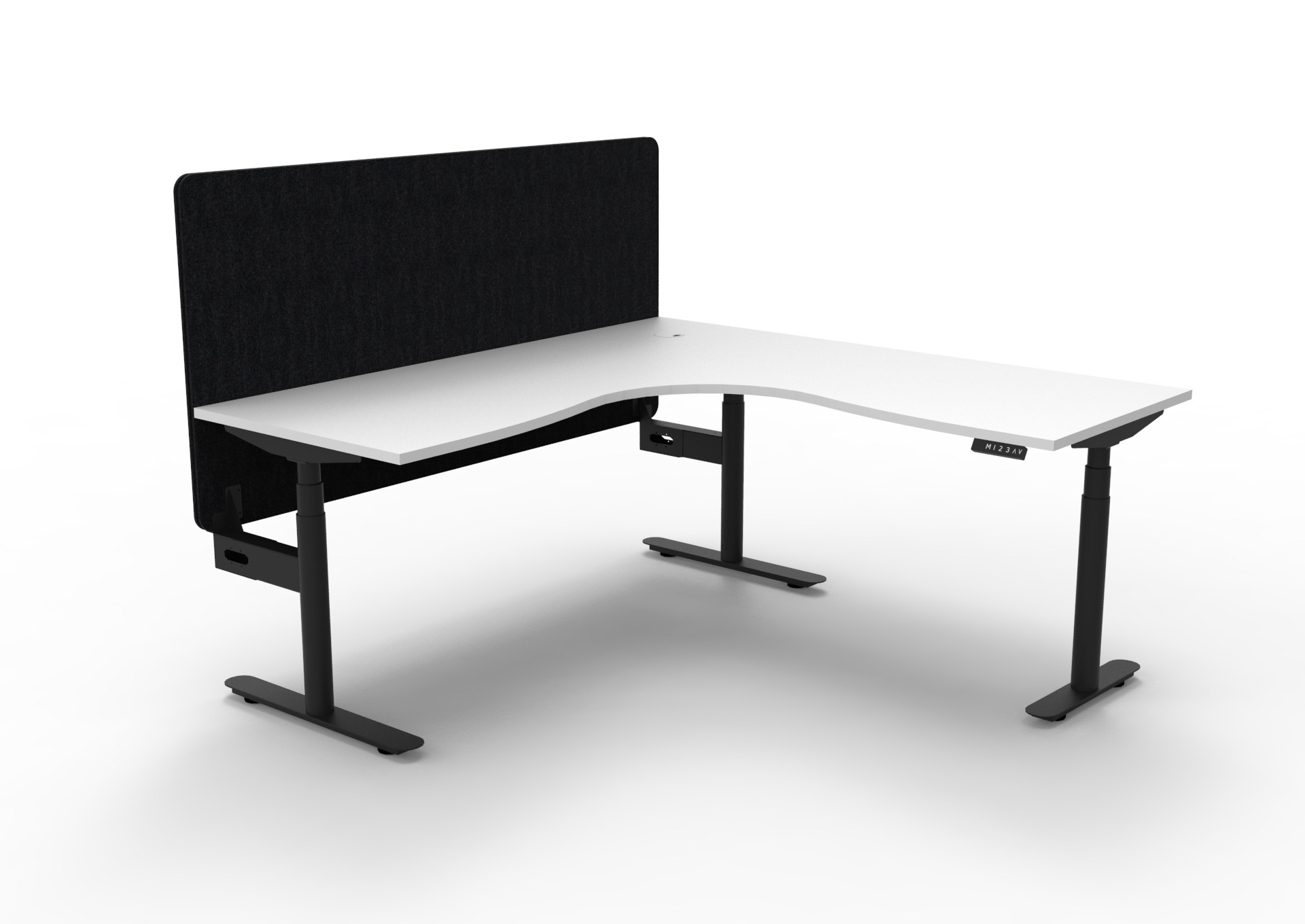 Halo+ Corner Workstation with Screen - (H+CNRWS1P) - Image 5