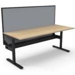 Halo Static Single Sided Workstation With Screen and Cable Tray (HS1PWSCT)