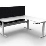 Boost Crank Manual Height Adj. Corner Workstation With 900mm H Eco Panel Screen - (BCCNREPCT)