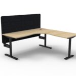 Halo Static Corner Workstation with Screen (HSCNRWS1P)